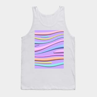 3D Colorful River Flowing Abstract Tank Top